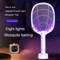 2-in-1 Electric Mosquito Swatter & Bug Zapper – 2500V USB Rechargeable Insect Killer Racket