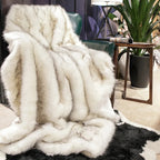 Soft and Plush Blanket Winter Pattern Comfort with Delicate Fur