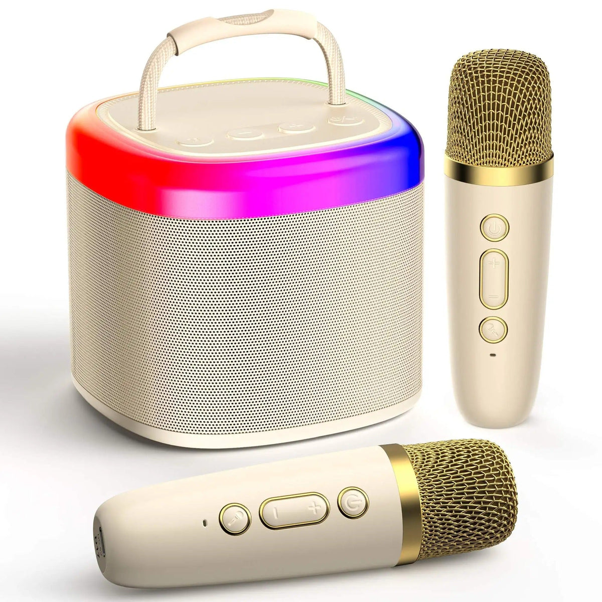 Mini Karaoke Machine with Wireless Microphones – Portable Bluetooth Speaker for Kids