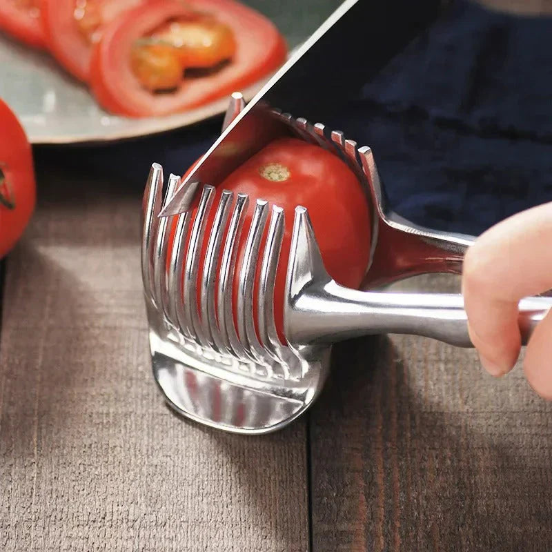Stainless Steel Fruit and Vegetable Cutter – Cutting Aid for Precise Slices