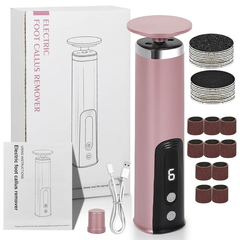 2-in-1 Electric Foot & Hand Care Tool | Callus Remover & Nail Polisher for At-Home Pedicures