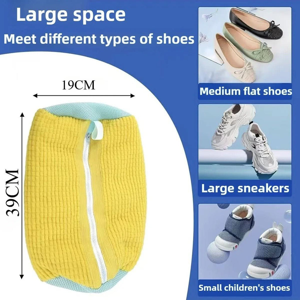 washing bag for shoes for thorough cleaning in the washing machine