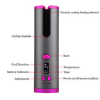 Wireless Tourmaline Ceramic Cone Automatic Hair Curler