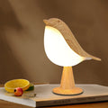 Modern Wood LED Table Lamp Bird Design