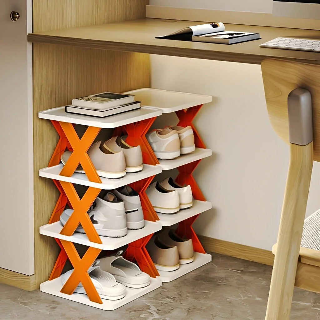 Multifunctional and Foldable Shoe Rack for Space-Saving Storage