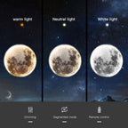 3D LED Moon or Earth Ceiling or Wall Lamp (3 Styles) 24CM-80CM