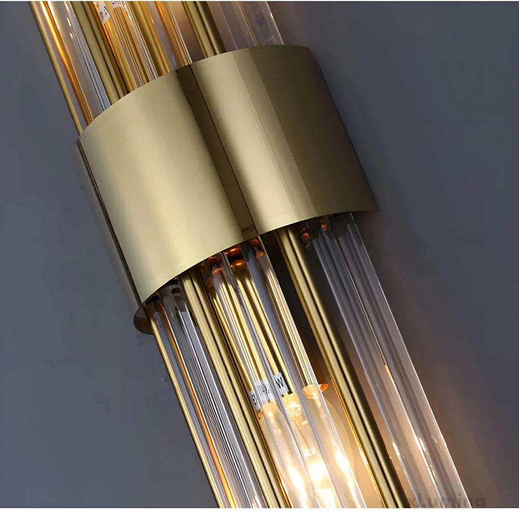 Wall lamp with crystal decoration