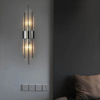 Wall lamp with crystal decoration