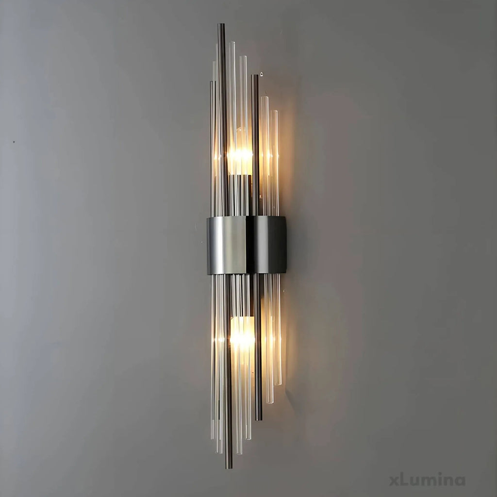 Wall lamp with crystal decoration