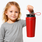 Stainless Steel 24oz Sports Shaker Bottle with Measurement Scale for Gym and Outdoor Fitness