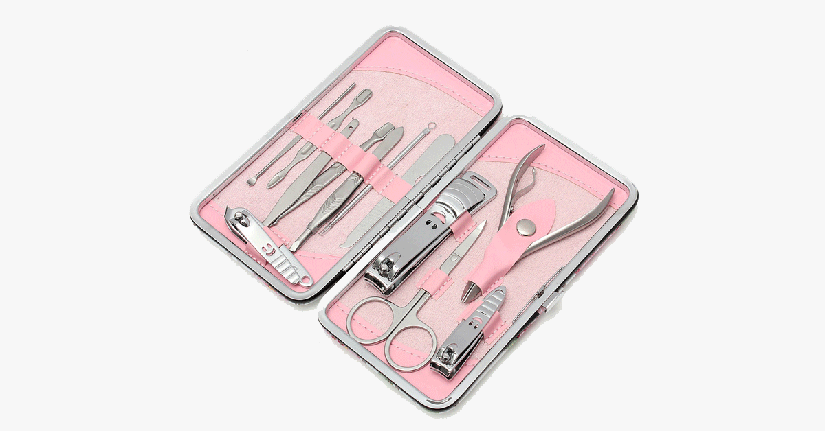 12-piece Stainless Steel Professional Manicure Set