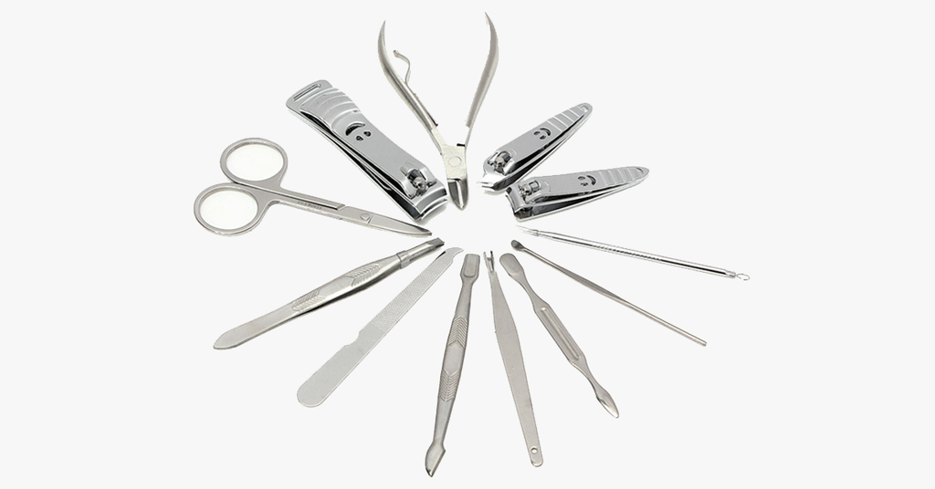 12-piece Stainless Steel Professional Manicure Set