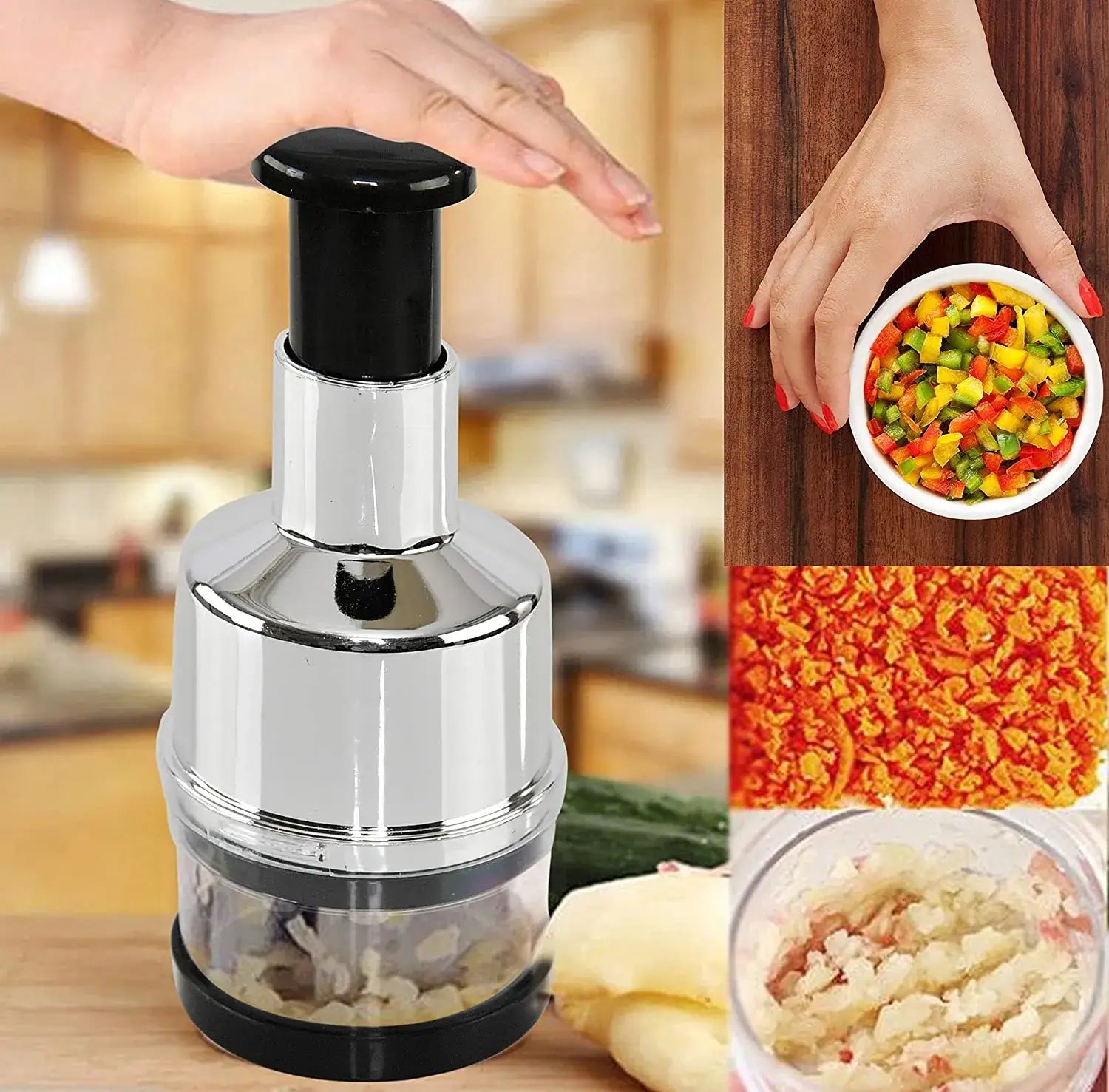 Manual Stainless Steel Vegetable Cutter - ChefChop Pro