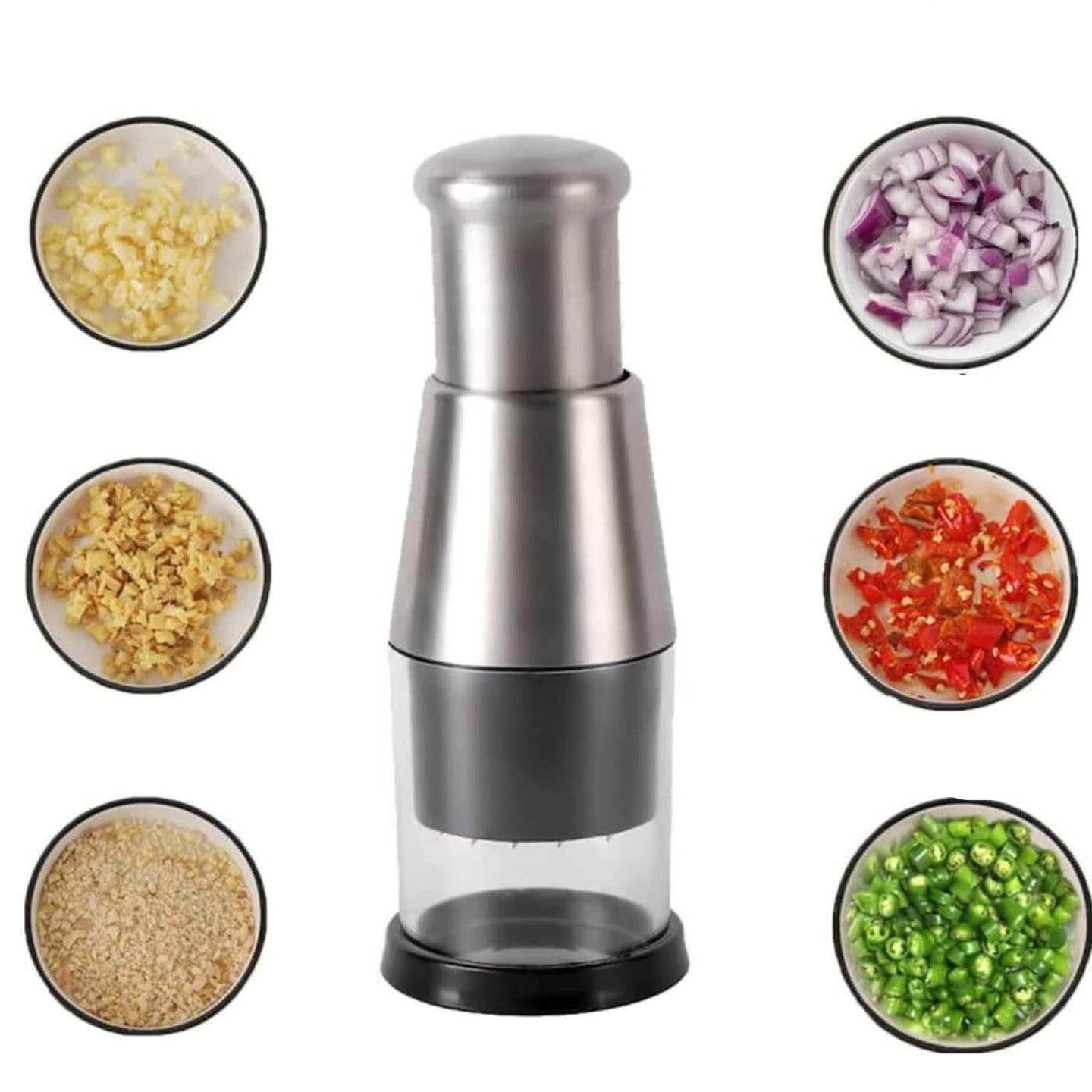Manual Stainless Steel Vegetable Chopper - ChefChop Pro