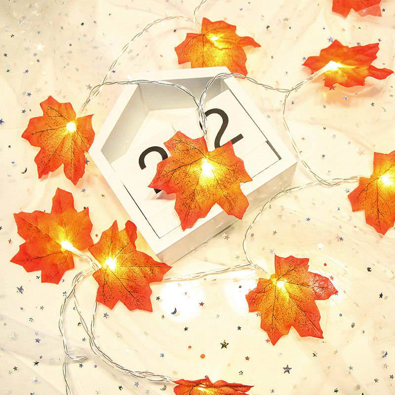 Maple Leaves Autumn String Lights