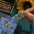 Metal Bookmark | Floral Painting