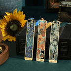 Metal Bookmark | Floral Painting