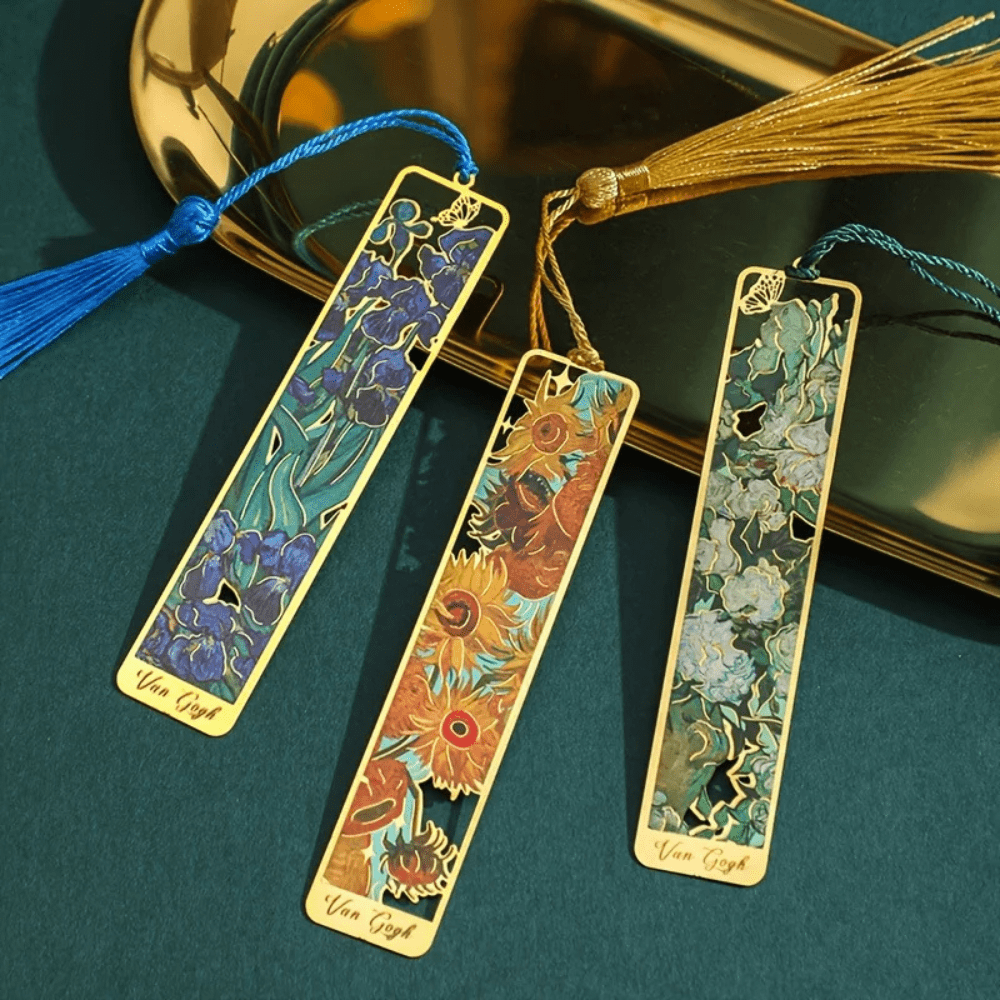 Metal Bookmark | Floral Painting