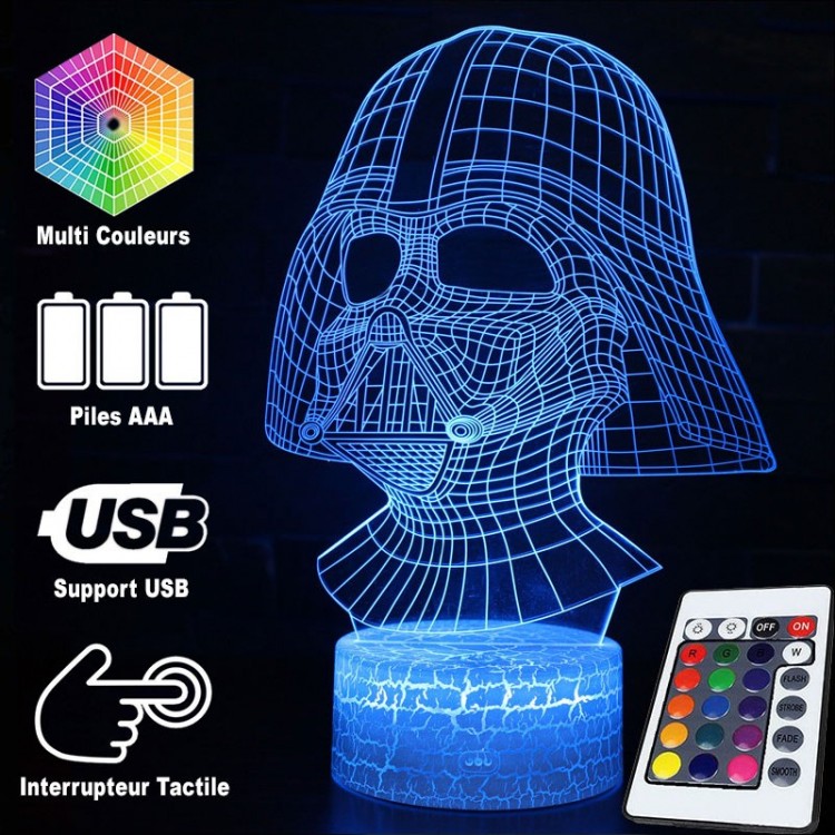 3D Lamp Star Wars Helmet Darth Vader
