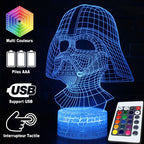 3D Lamp Star Wars Helmet Darth Vader