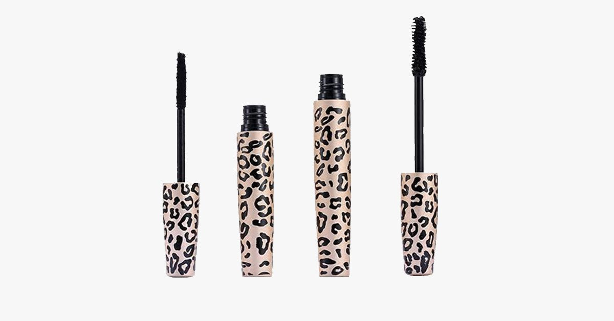 3D Transplant gel & mascara in leopard pattern bottle - Made from natural fibers - Waterproof & easy to use