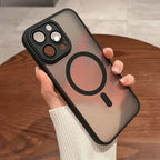Matte Armour Magnetic Case with Shock Protection & Magsafe Support – 1+1 FREE