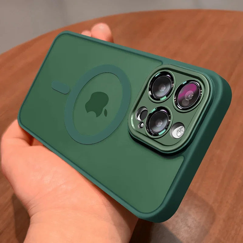 Matte Armour Magnetic Case with Shock Protection & Magsafe Support – 1+1 FREE