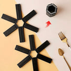 Heat-resistant foldable coasters - 4 pieces for safety and style