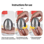 Mechanical Kitchen Timer Wind-Up Stainless Steel Cute Countdown Clock