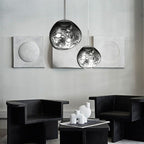 Melt Pendant Light Fixture - Modern Glass Hanging Lamp for Kitchen Island & Dining Room