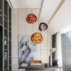 Melt Pendant Light Fixture - Modern Glass Hanging Lamp for Kitchen Island & Dining Room