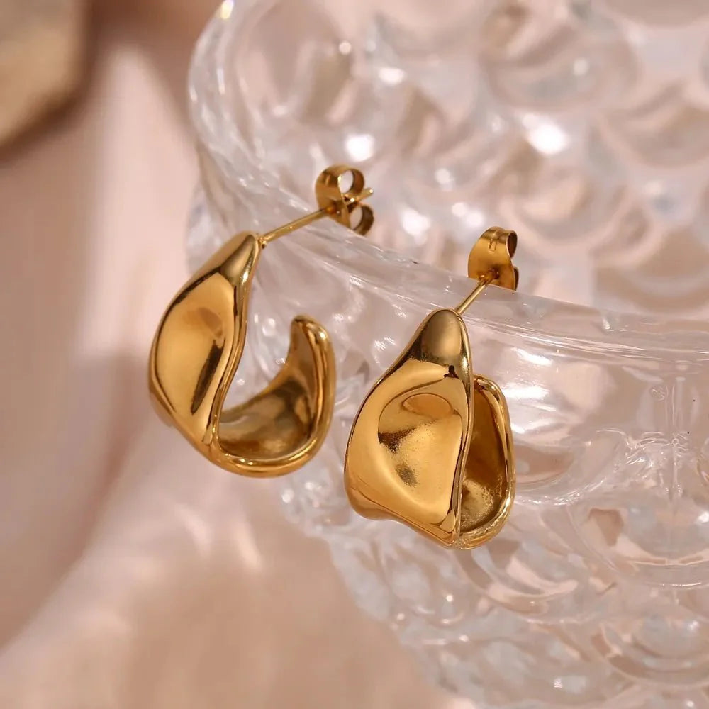 Melting Abstract Dainty Earrings
