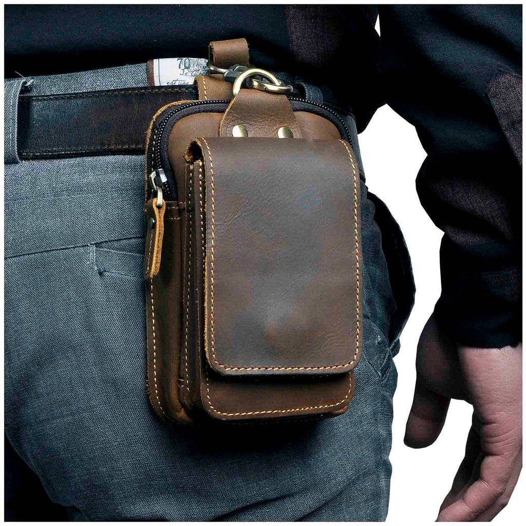 Men's High-Quality Leather Waist Bag - Guardian Leather