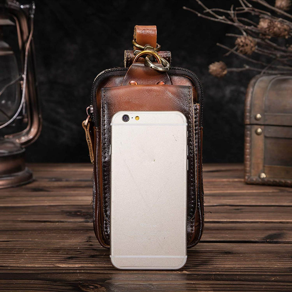 Elegant Leather Hip Pouch for Men