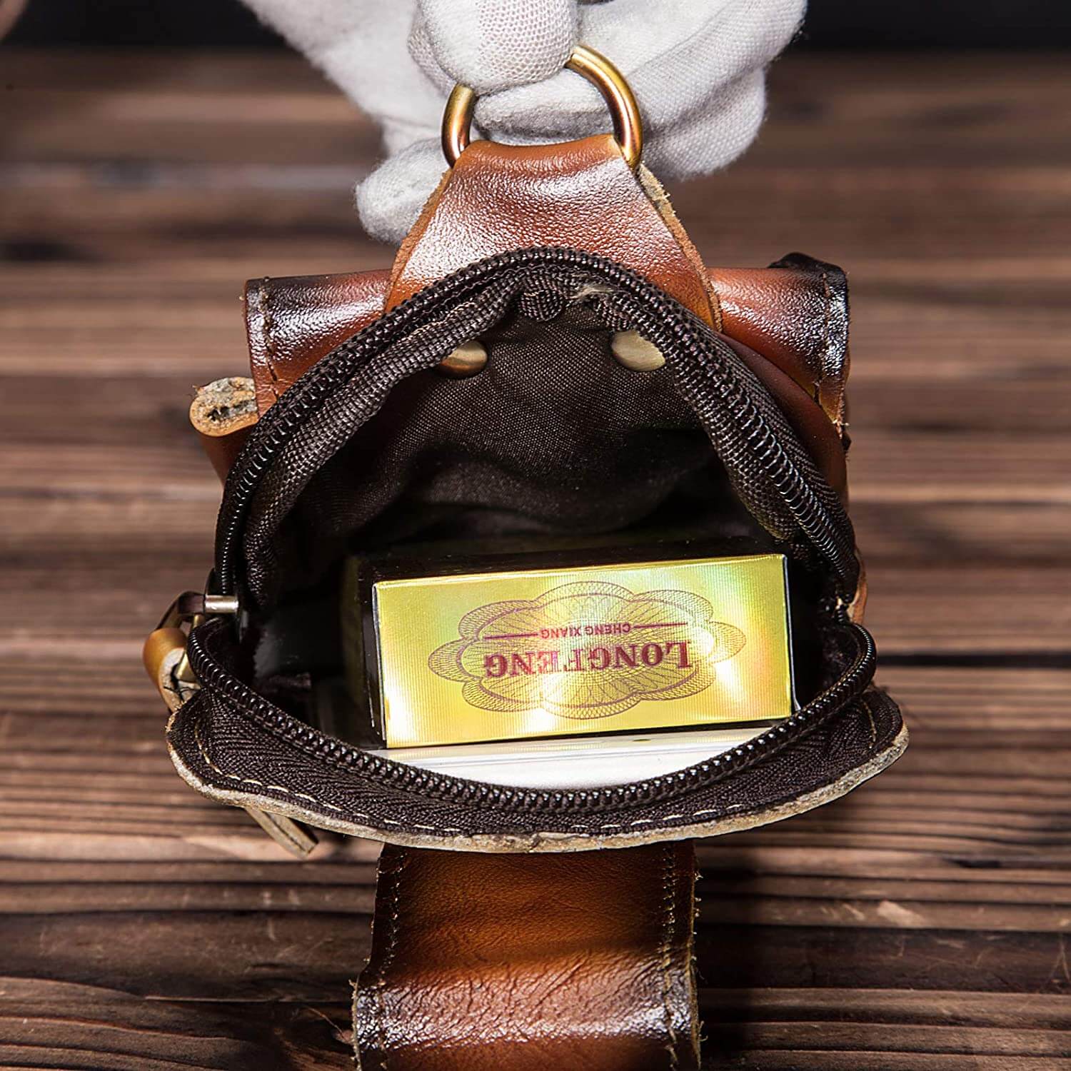 Elegant Leather Hip Pouch for Men