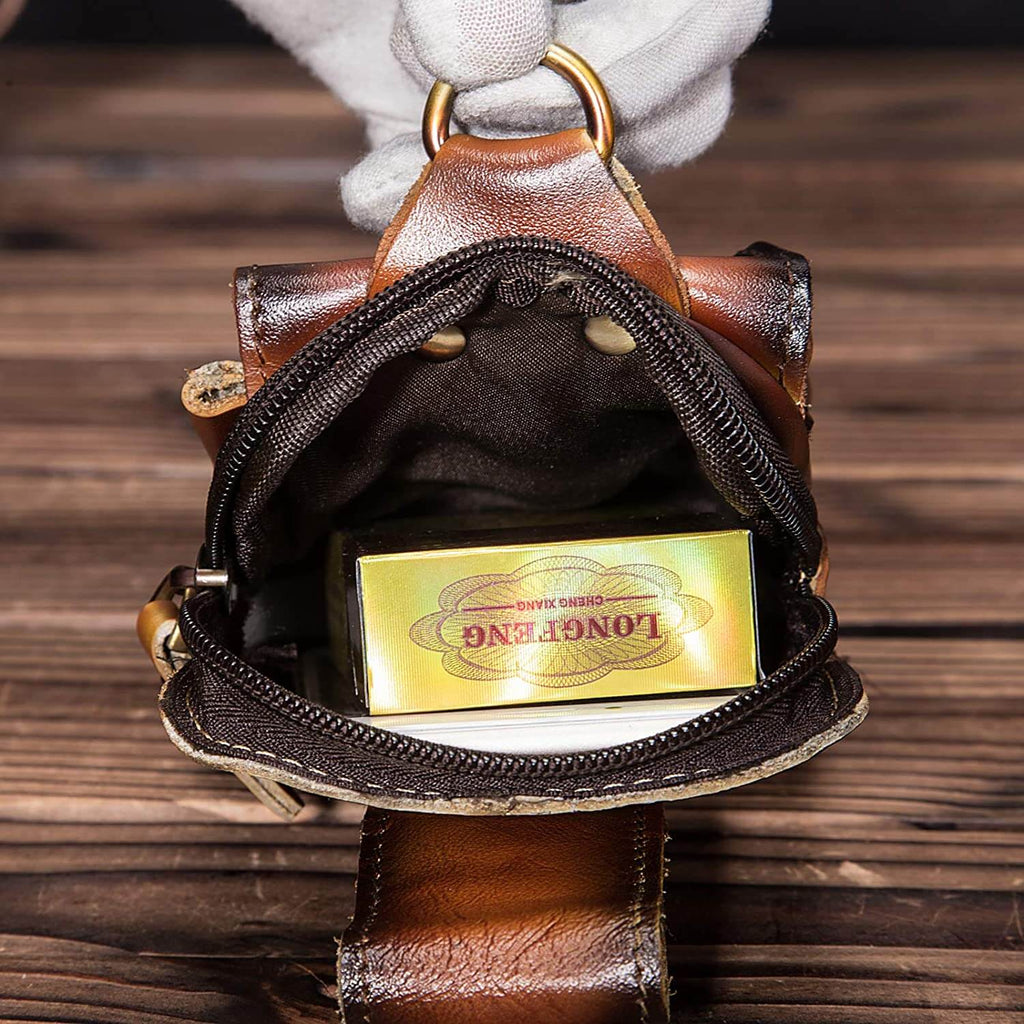 Genuine Leather Men's Hip Bag