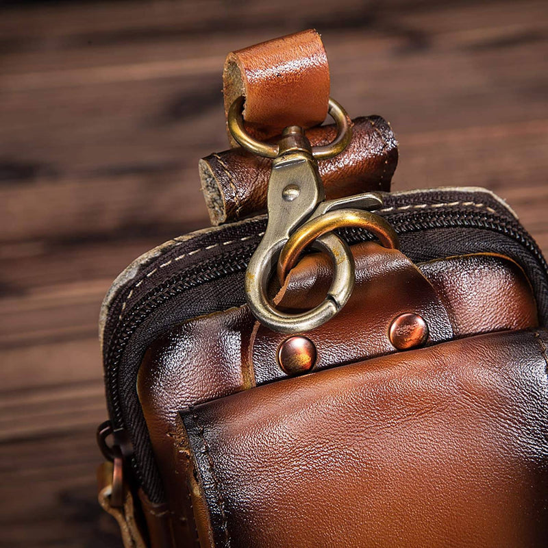 Premium Leather Men's Waist Bag