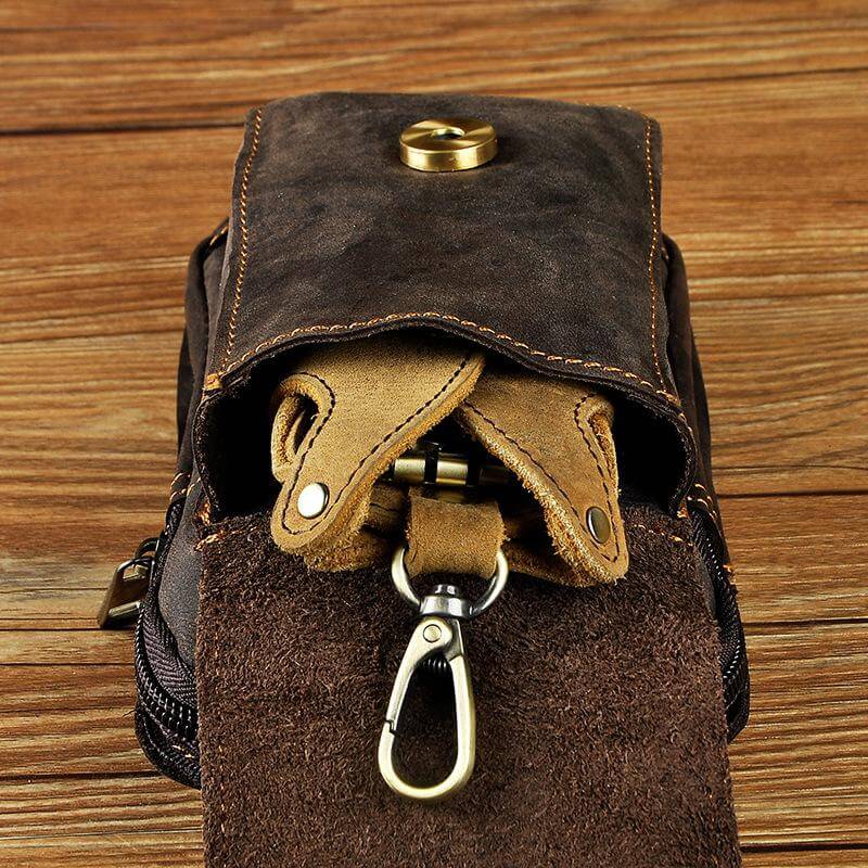 Premium Leather Men's Waist Bag