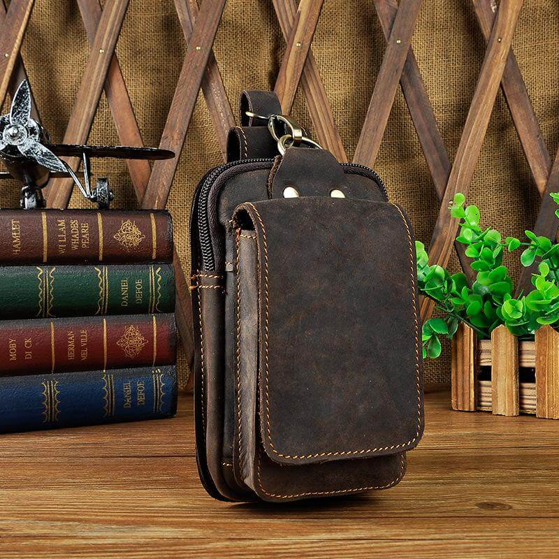 Elegant Leather Hip Pouch for Men