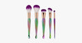 5-piece Rainbow Mermaid Brush Set