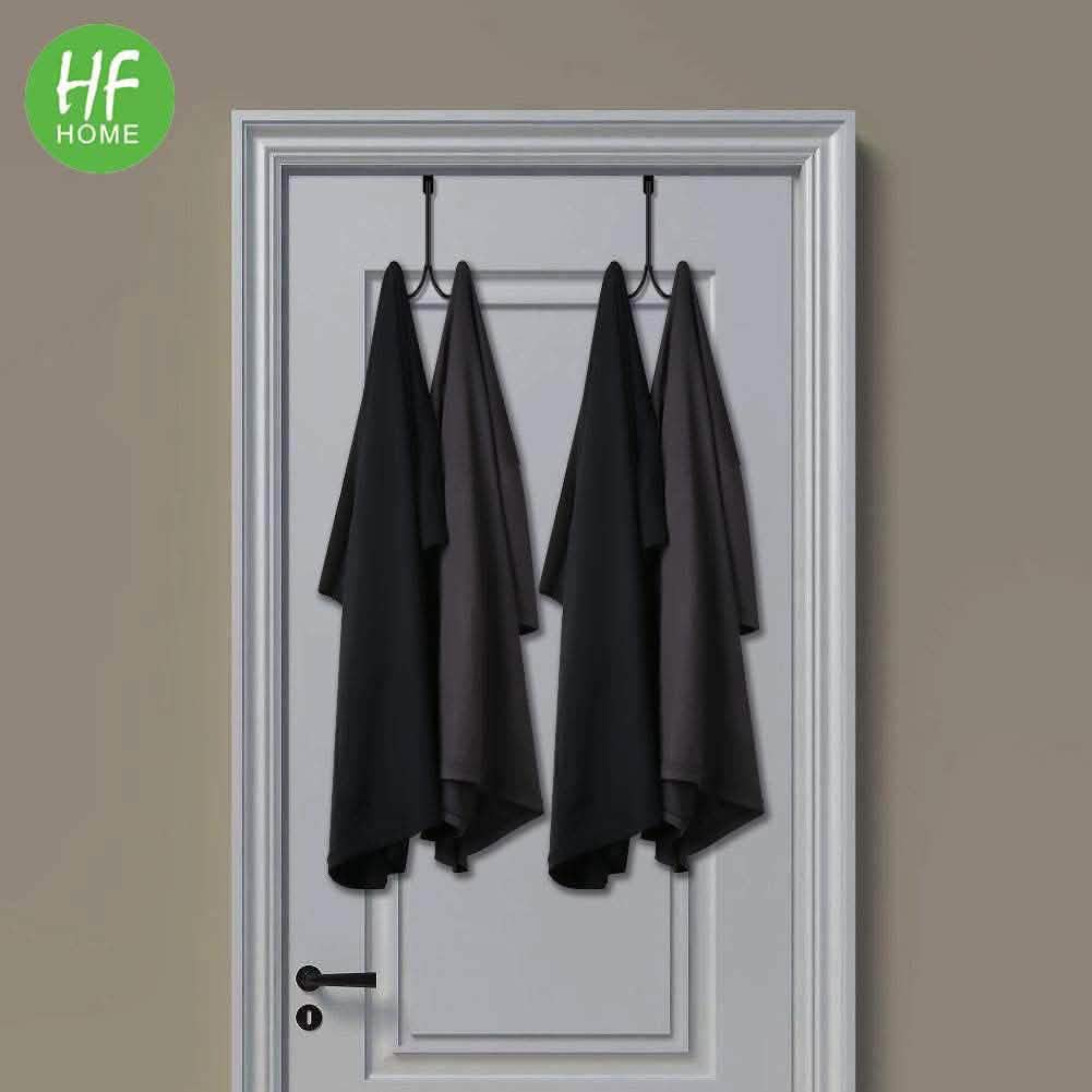 Metal double storage hooks for hanging on doors