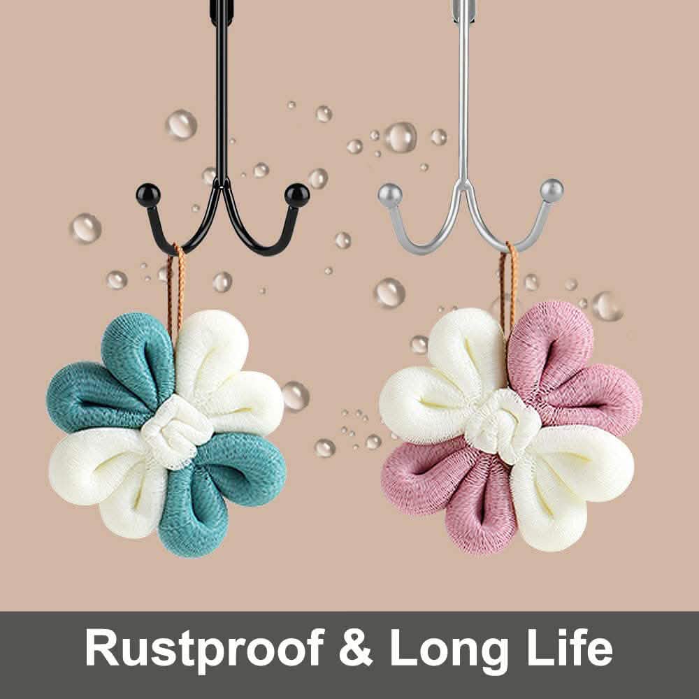 Metal double storage hooks for hanging on doors