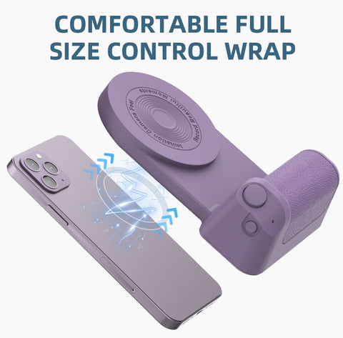 Griply Magnetic Phone Holder with Wireless Charging – Anti-Vibration Hand Grip for Stable Shots