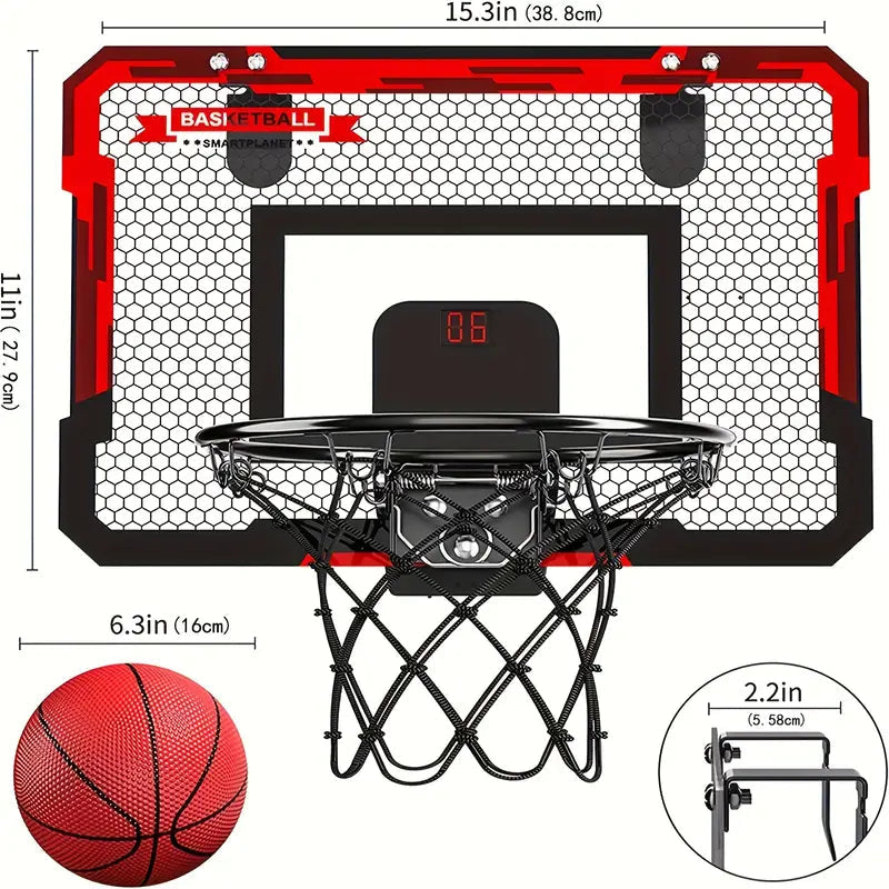 Mini Basketball Frame with Electronic Scoreboard - BouncePro