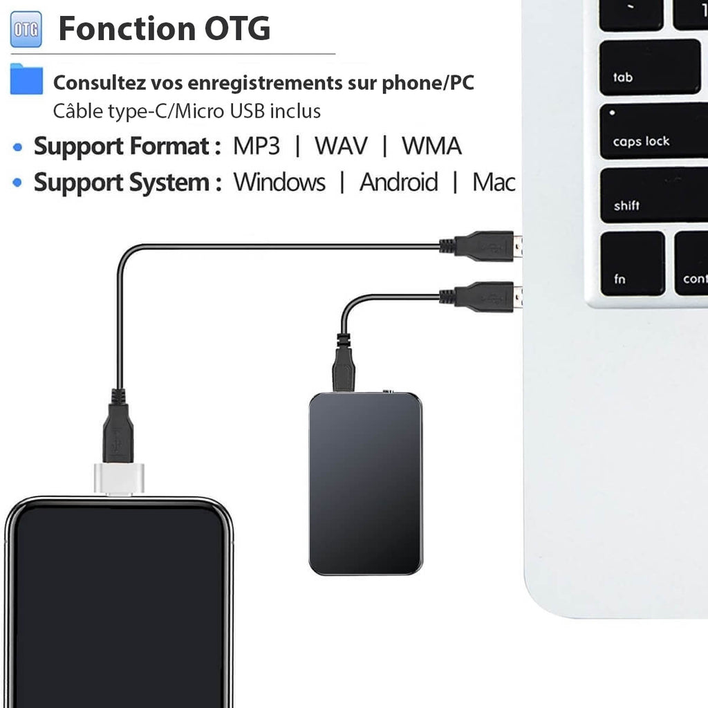 UltraThin Mini Audio Recorder – Discreet Portable Recording with Long Battery Life