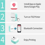 Portable Mini Printer with Bluetooth and Inkless Thermal Printing