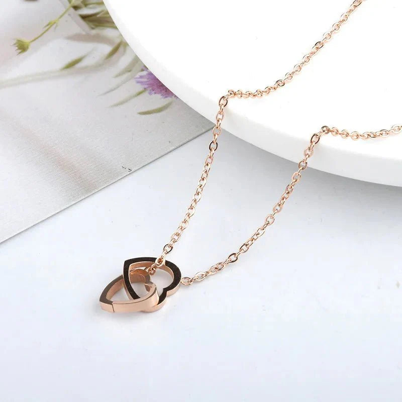 Minimal Love Lock Heart Necklace