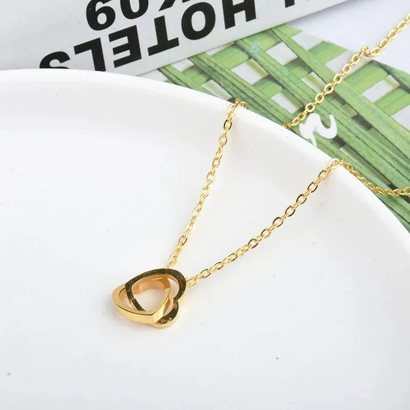 Minimal Love Lock Heart Necklace