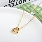 Minimal Love Lock Heart Necklace
