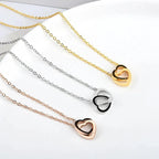 Minimal Love Lock Heart Necklace